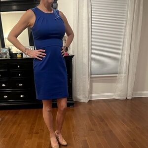 Banana Republic Royal Blue Pleated Dress